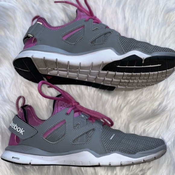 Reebok Nanoweb ZRated Training Shoe Sneaker Women’s Size 8 Gray/Pink - Picture 3 of 8